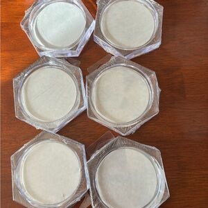 Set of Six Clear Acrylic Coasters for Cross Stitch